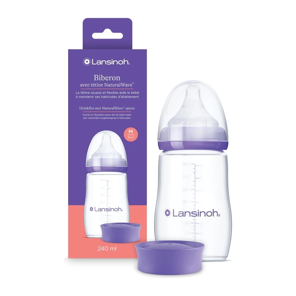 Lansinoh Biberon NaturalWave 240 ml - tire-lait Lansinoh, note 4.8/5